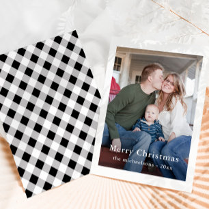 Rustic Black Play God jul Photo Julkort