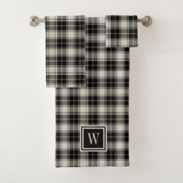 Rustic Black Play Mönster med Monogram