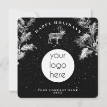 Rustic Black White Business Logotyp - Helgdag - ju