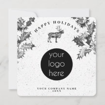 Rustic Black White Business Logotyp - Helgdag - ju