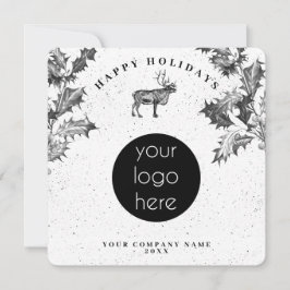 Rustic Black White Business Logotyp - Helgdag - ju