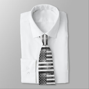 Rustic Black White Silver Sparkles USA flagga Slips