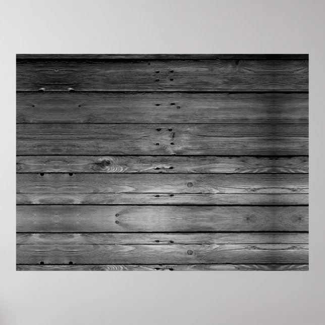 Rustic Black & White XL DIY Barn Board Poster (Framsidan)