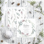 Rustic Black Winter Botanical WAN Julfest Inbjudningar<br><div class="desc">Vilket bättre sätt att komma in i helgdag än genom att vara värd för en botanisk jul i party på Rustic Black Winter? Detta roustiska och moderna kvadratiska helgdag-kort är perfekten till inbjudan för din familj och dina vänner till en årlig julfest, eller till det årliga företaget party. Den vackra...</div>