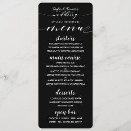 Rustic Blacksmith Calligraphy Black White Menu Meny