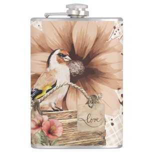 Rustic Blommar Bird Nook Fickplunta