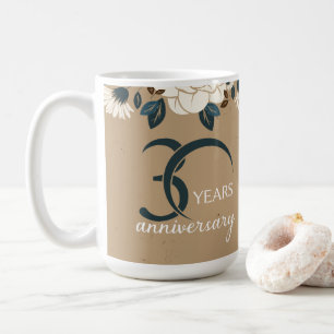 Rustic Blommigt 30:e Bröllop-årsdagen Kaffemugg