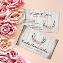 Rustic Blommigt Antlers Shabby chic Ro & Wood