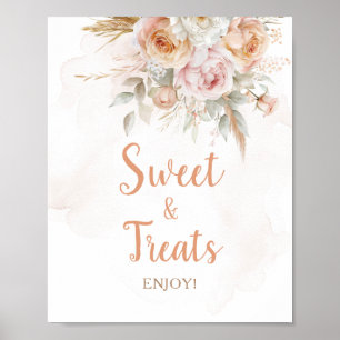 Rustic Blommigt är inte hennes älskvärda sötsaker Poster