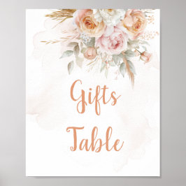 Rustic Blommigt är inte hennes givande gåvor Bord Poster