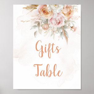 Rustic Blommigt är inte hennes givande gåvor Bord Poster