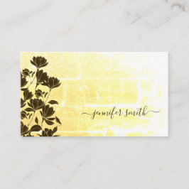 Rustic Blommigt Autumn Boho Bohemian Chic Flowers Visitkort