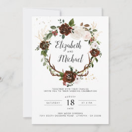 Rustic Blommigt | Boho Botanical Wedding bjudande Inbjudningar