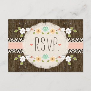 RUSTIC BLOMMIGT BOHO BRÖLLOP OSA-KORT OSA KORT