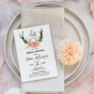 Rustic Blommigt Boho Hunt är över Möhippan Inbjudningar
