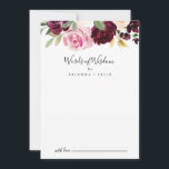 Rustic Blommigt Botanical Bröllop Ord of Wisdom Rådkort<br><div class="desc">Denna blommigt, botaniska bröllop ord av visdomskort är perfekt för ett modernt bröllop. Utformningen har vackra och färgstarka, handdragna blommor och blad, elegant placerade i attraktiva bouquets. De här korten är perfekter för bröllop, möhippa, babydusch, studentfest och mycket mer. Anpassa korten med namn från bruden och brudgummen, blivande föräldrar eller...</div>