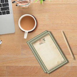 Rustic Blommigt Brevpapper