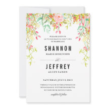 RUSTIC BLOMMIGT BRÖLLOP bröllopsinbjudan