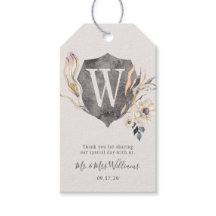 Rustic Blommigt Bröllop Monogram Vapensköld