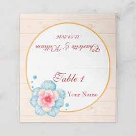 Rustic Blommigt Bröllop Placeringskort
