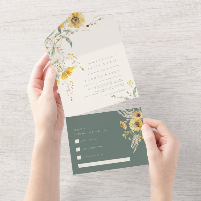 Rustic Blommigt Fall Wedding, Solros (Avrivbar del)