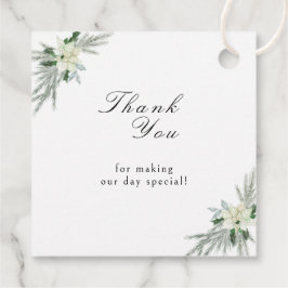 Rustic Blommigt Fall Winter Wedding Gåvor Etiketter