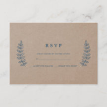 Rustic Blommigt | Faux Kraft Bröllop OSA Card