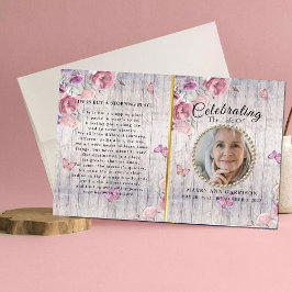 Rustic Blommigt Firande of Life Programme