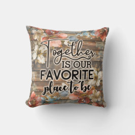 Rustic Blommigt för familjehem Kudde