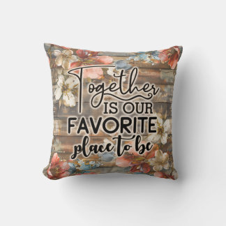 Rustic Blommigt för familjehem Kudde