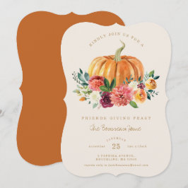 Rustic Blommigt Friendsgiving middagsinbjudan Inbjudningar