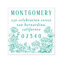 Rustic Blommigt Gräns Family Namn & Returadress