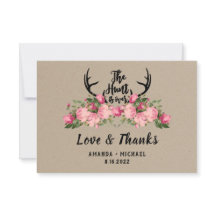 Rustic Blommigt Kraft Hunt är över Bröllop Tack