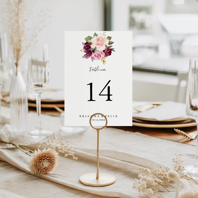 Rustic Blommigt och botaniska olivoljan Bröllop Bordsnummer (Skapare uppladdad)