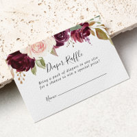 Rustic Blommigt och botaniskt bruk Raffle Biljett