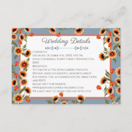 Rustic Blommigt Scandinavian Folk Inspired Bröllop Tilläggskort