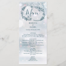Rustic Blommigt Snöflingor Winter Wedding