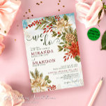 Rustic Blommigt Snowy Mistletoe Winter Wedding Inbjudningar<br><div class="desc">Ställ in tonen för din speciella dag med vår Exklusiv Mylini Design Rustic Blommigt Snowy Mistletoe Winter Wedding bjudande. Denna punkt är perfekt för att fånga kärnan av en jul Bröllop med dess vackra Mistletodekan och en bakgrund av Winter snö. Utformningen, riken med inslag av Evergreen Träd och jul Holly,...</div>