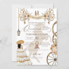 Rustic Blommigt Solros Charro Dress Quinceanera I Inbjudningar