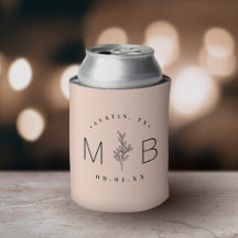 Rustic Blommigt Stem Bröllop Monogram | 