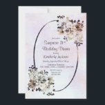 Rustic Blommigt Watercolor Surprise 21st Birthday Inbjudningar<br><div class="desc">Rustic,  land blommigt vattenfärgsöverraskning 21:a födelsedag.</div>