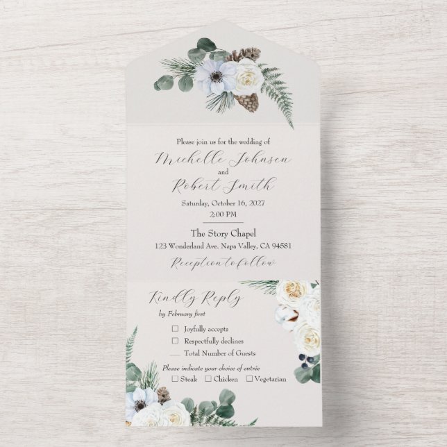 Rustic Blommigt Winter Wedding (Inside)