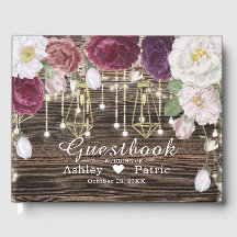 Rustic Blommigt Wood String ljus Bröllop