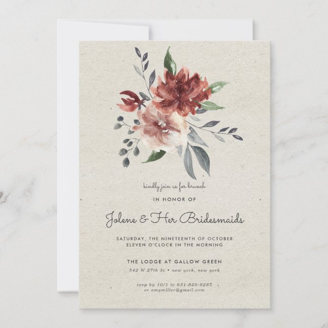 Rustic Bloom | Blomsterbrudtjänstebrunsch (Framsida)