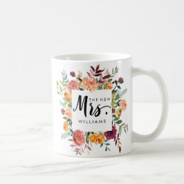 Rustic Bloom | BRÖLLOP DEN NYA MRS-TYpografin Kaffemugg