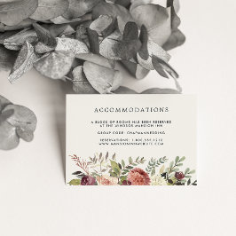 Rustic Bloom | Bröllop hotellboende Tilläggskort
