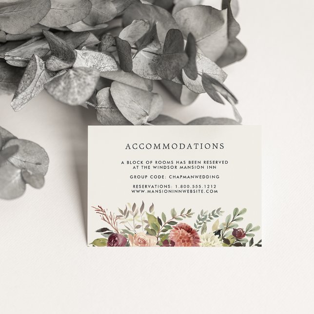 Rustic Bloom | Bröllop hotellboende Tilläggskort (Skapare uppladdad)