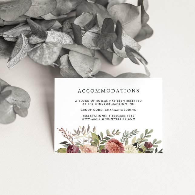 Rustic Bloom | Bröllop hotellboende Tilläggskort (Skapare uppladdad)
