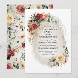 Rustic Bloom Fall Förlovningsfest Inbjudningar