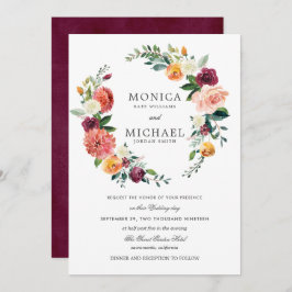 Rustic Bloom | Hösthöstens Blommigt bröllop Inbjudningar
